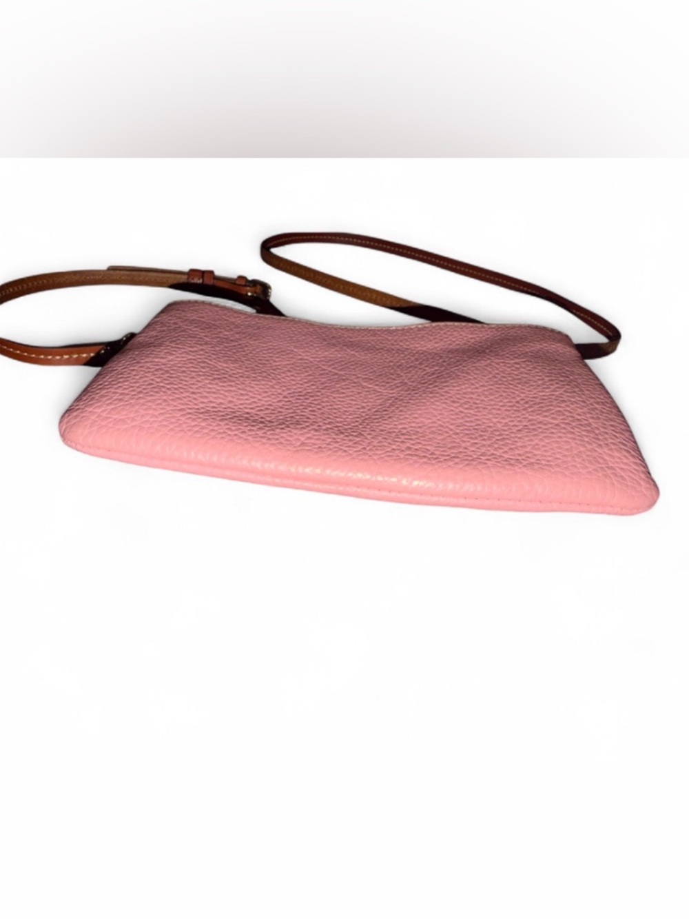Dooney & Bourke Pink Leather Crossbody Clutch with Tassel - Picture 5 of 9